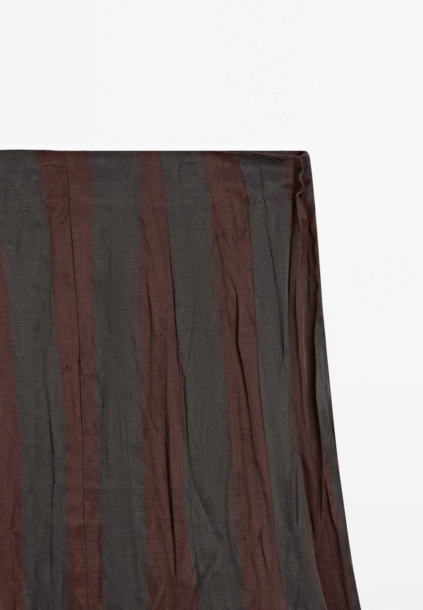 STRIPED FLOWING - Maxi skirt - bordeaux4