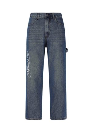 Ed Hardy SNAKE & PANTHER CARPENTER  - Jeans baggy - indigo