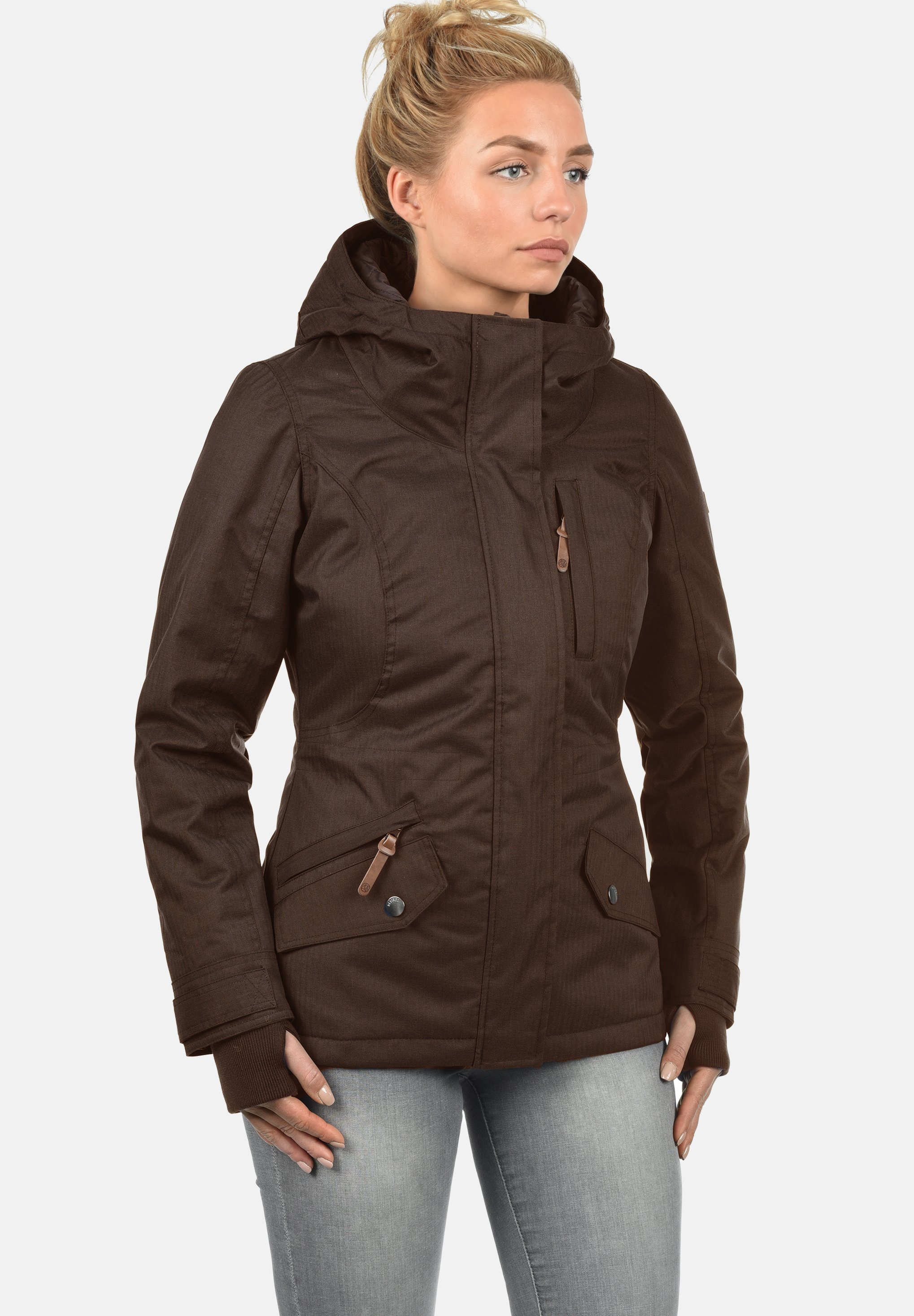 Desires KURZJACKE BELLISSA Winterjas coffee bean Desires Trui coffee bean Zalando.nl