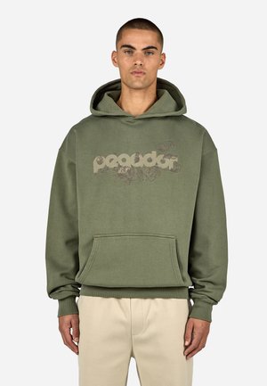 GORDES - Kapuzenpullover - washed faded olive