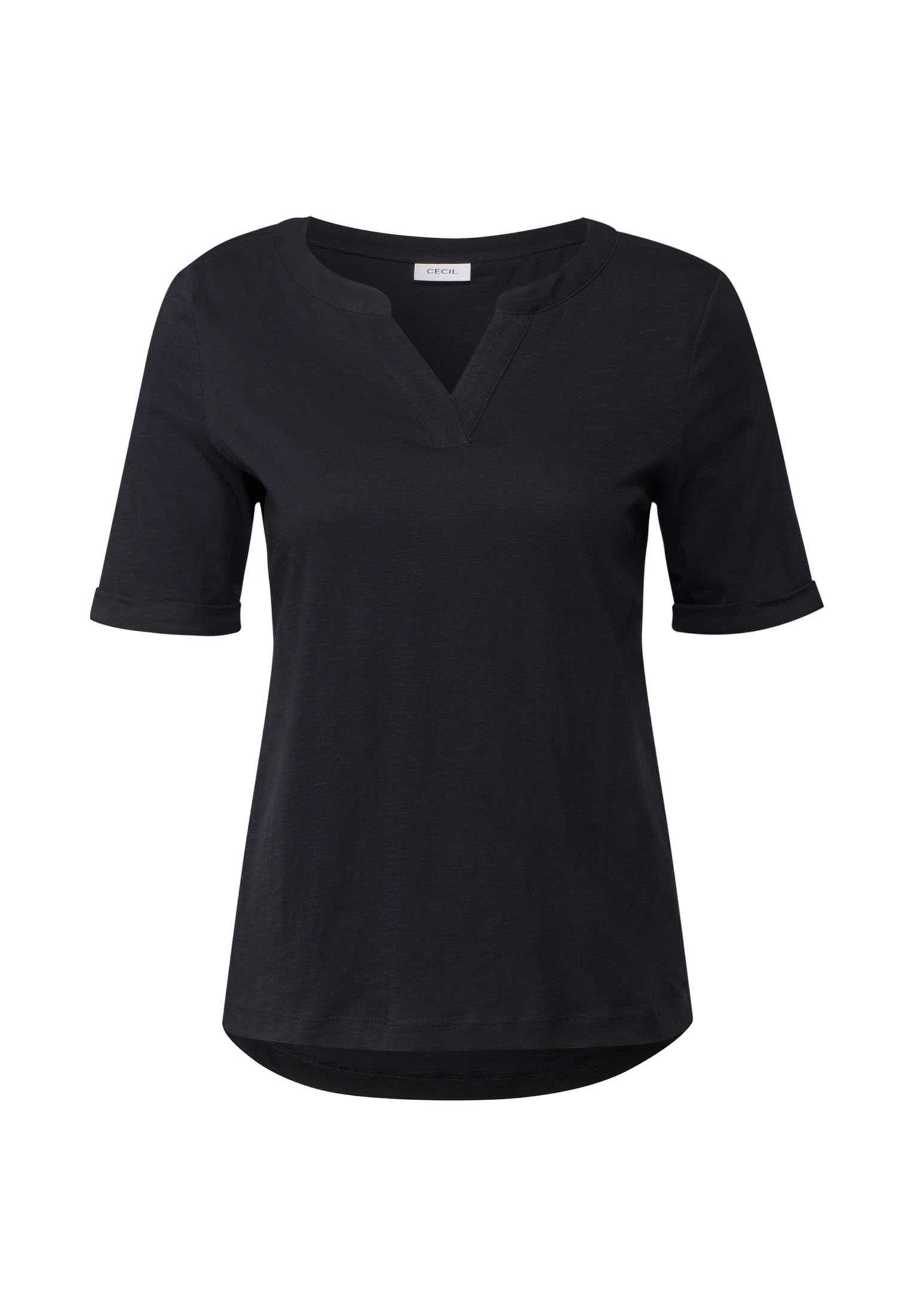 Camiseta Cecil Para Mujer Con Manga 3/4 Y Estampado Floral – Algodón, Cuello Redondo, Básico Versátil Para Todo El Año