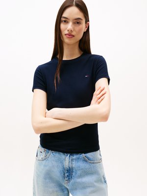 Tommy Jeans 2 PACK - Pamata T-krekls - ecru/dark night navy