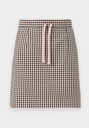 GAMBETTE - Jupe crayon - brown/baby pink