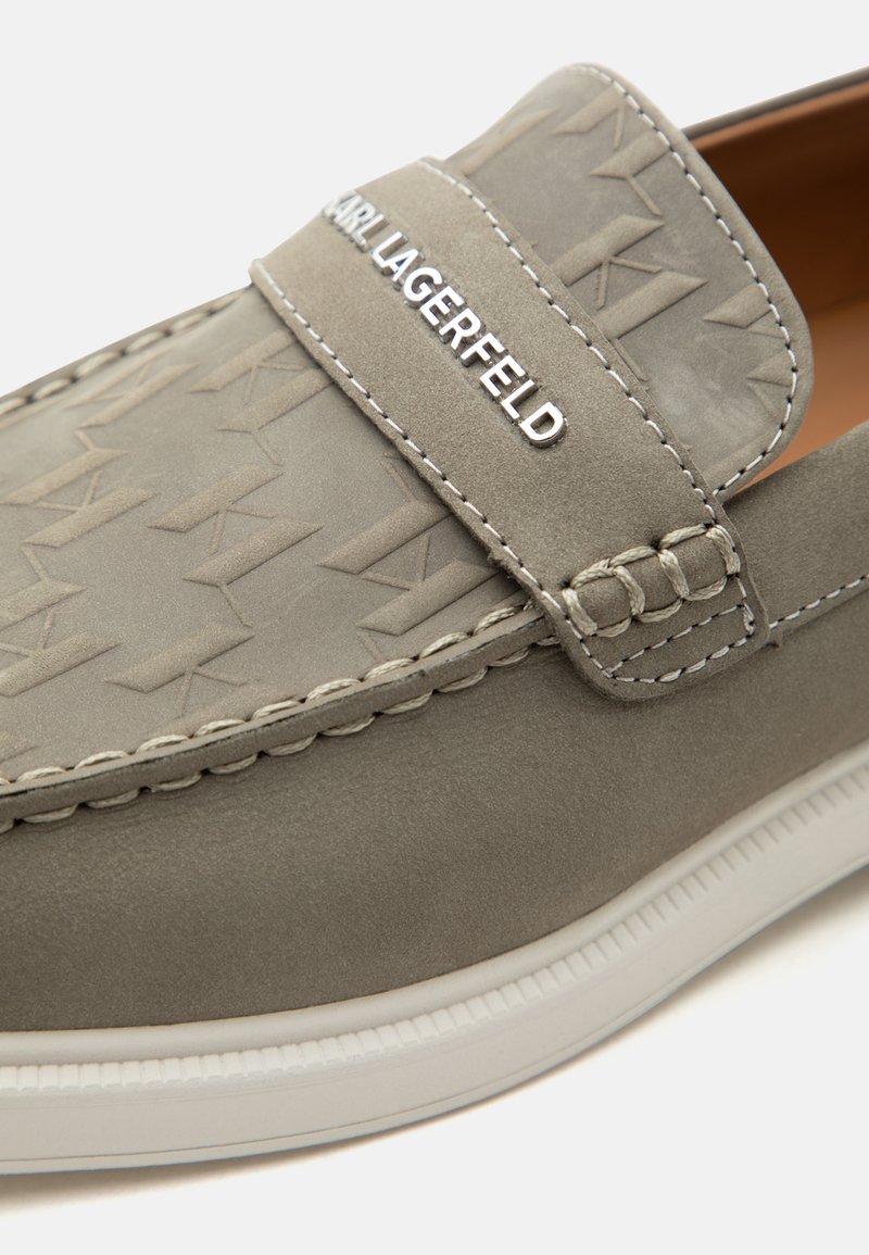 Karl Lagerfeld Men’s Tan Suede Slip-On Loafers with Textured Vamp KARL LAGERFELD PARIS Achille Penny Loafer (Men) | Nordstromrack main image 4