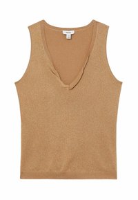 REGULAR FIT TWIST NECKLINE - Topp - gold-coloured