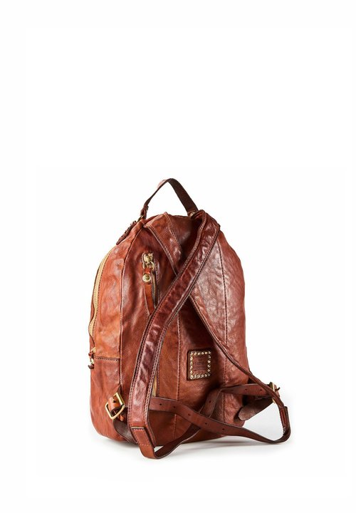 Sac à Dos Campomaggi Cammello Marron Clair - Cuir De Vache - Neuf