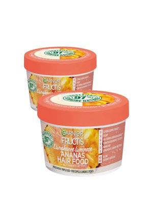 FRUCTIS HAIR FOOD MASCHERA ANANAS PER LUNGHEZZE LUMINOSE, IDEALE PER CAPELLI LUNGHI E SPENTI, 390 ML - 2 PACK - Maschera per capelli