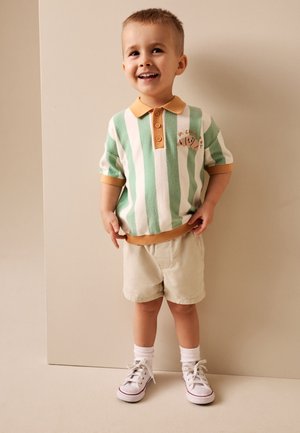 Next REGULAR FIT - CHARACTER BUTTON NECK - Polo shirt - green orange croissant