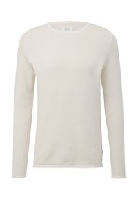 QS MIT MUSTERSTRUKTUR - Strickpullover - wollweiß