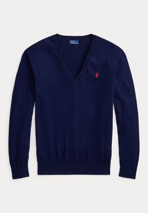 Polo Ralph Lauren COTTON V-NECK SWEATER - Džemper - bright navy