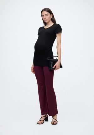 ONLY MATERNITY, OLMLOVELY ONECK 2PACK - T-shirt basic - black/coffee bean