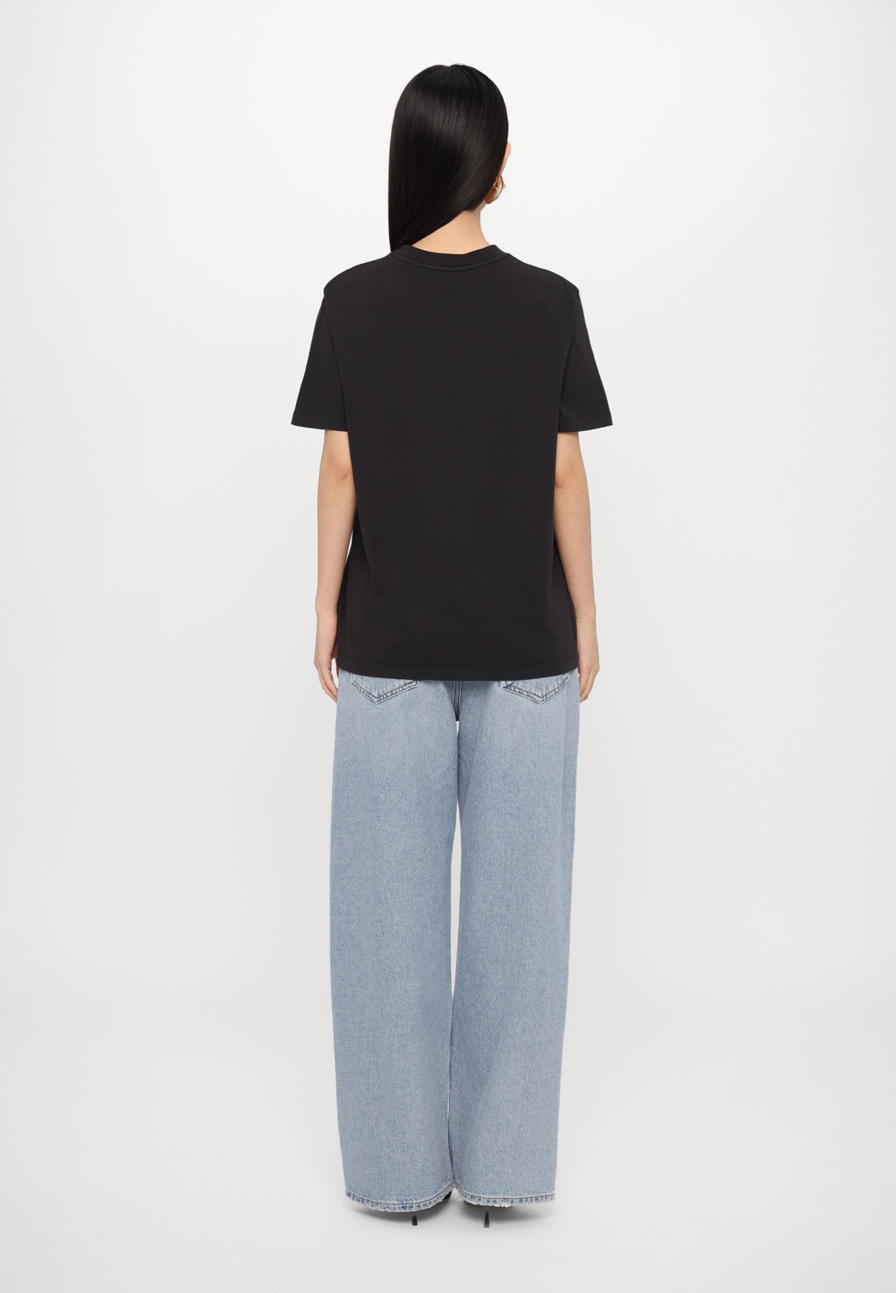 売れ筋商品|||ザディグ エ ヴォルテール Tシャツ レディース トップス EDWIN ROCK AND ROLL STRASS - Print T-shirt - carbone Zadig & Voltaire EDWIN ROCK AND ROLL STRASS - Print T-shirt