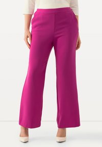 Ulla Popken - WEITES GERADES BEIN ELASTIKBUND - Broek - pink Miniatuurafbeelding 1