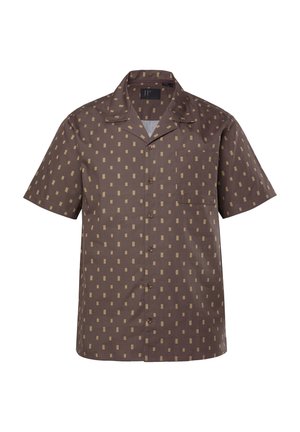 JP1880, SHIRT, SHORT SLEEVE, CUBA COLLAR, ALL-OVER PRINT, CUBA FIT, UP TO 8 XL - Shirt - mocha