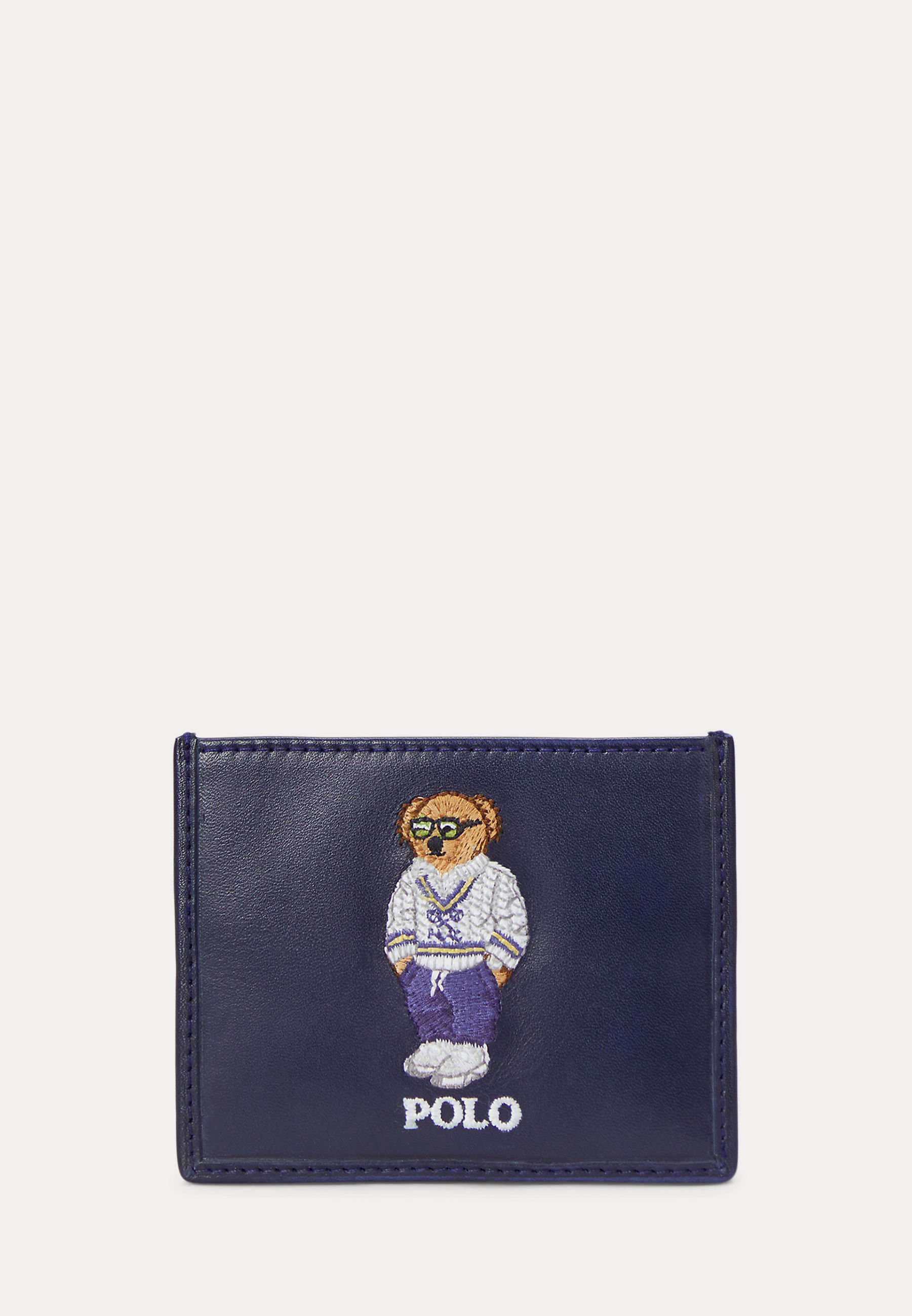 Polo Ralph Lauren Polo Bear Leather Card Case Wallet newport