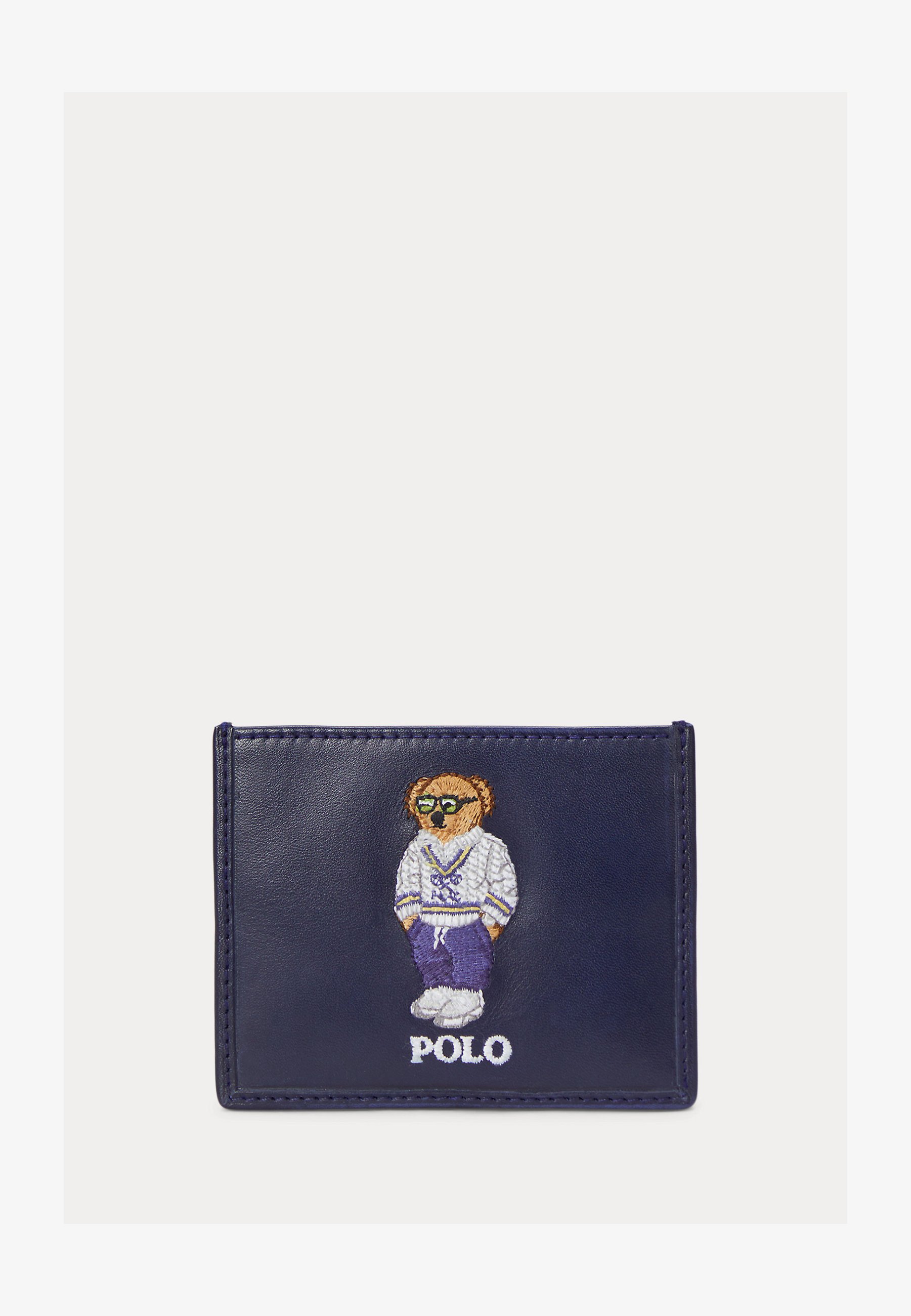 Polo Ralph Lauren Polo Bear Leather Card Case Wallet newport