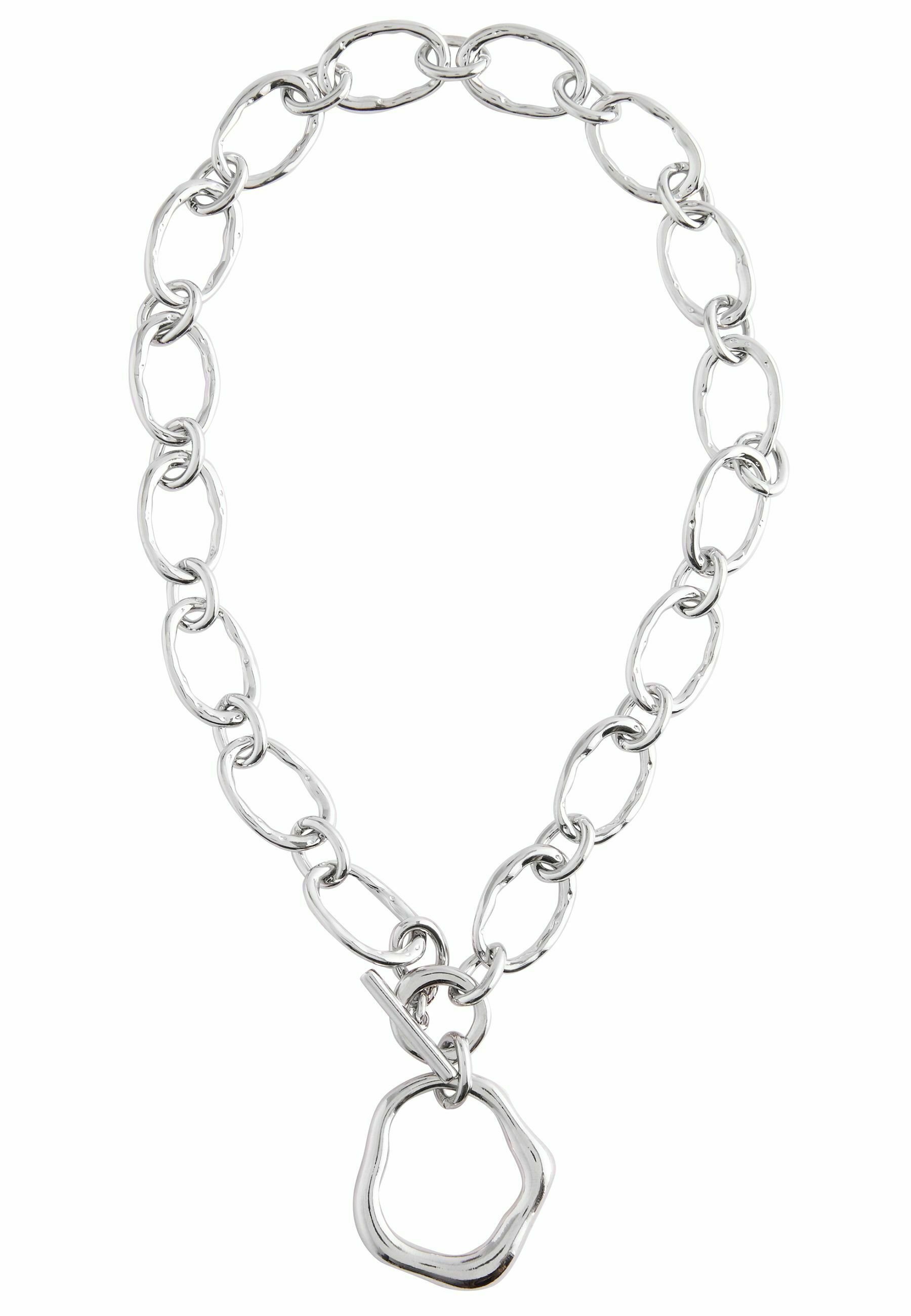 Silver T-Bar Curb Link Necklace - Tilly Sveaas Jewellery