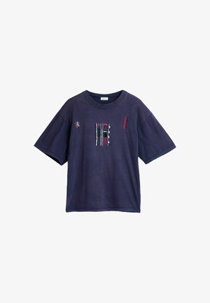 Desigual, EMBROIDERED KNIT T-SHIRT - T-shirt imprimé - blue