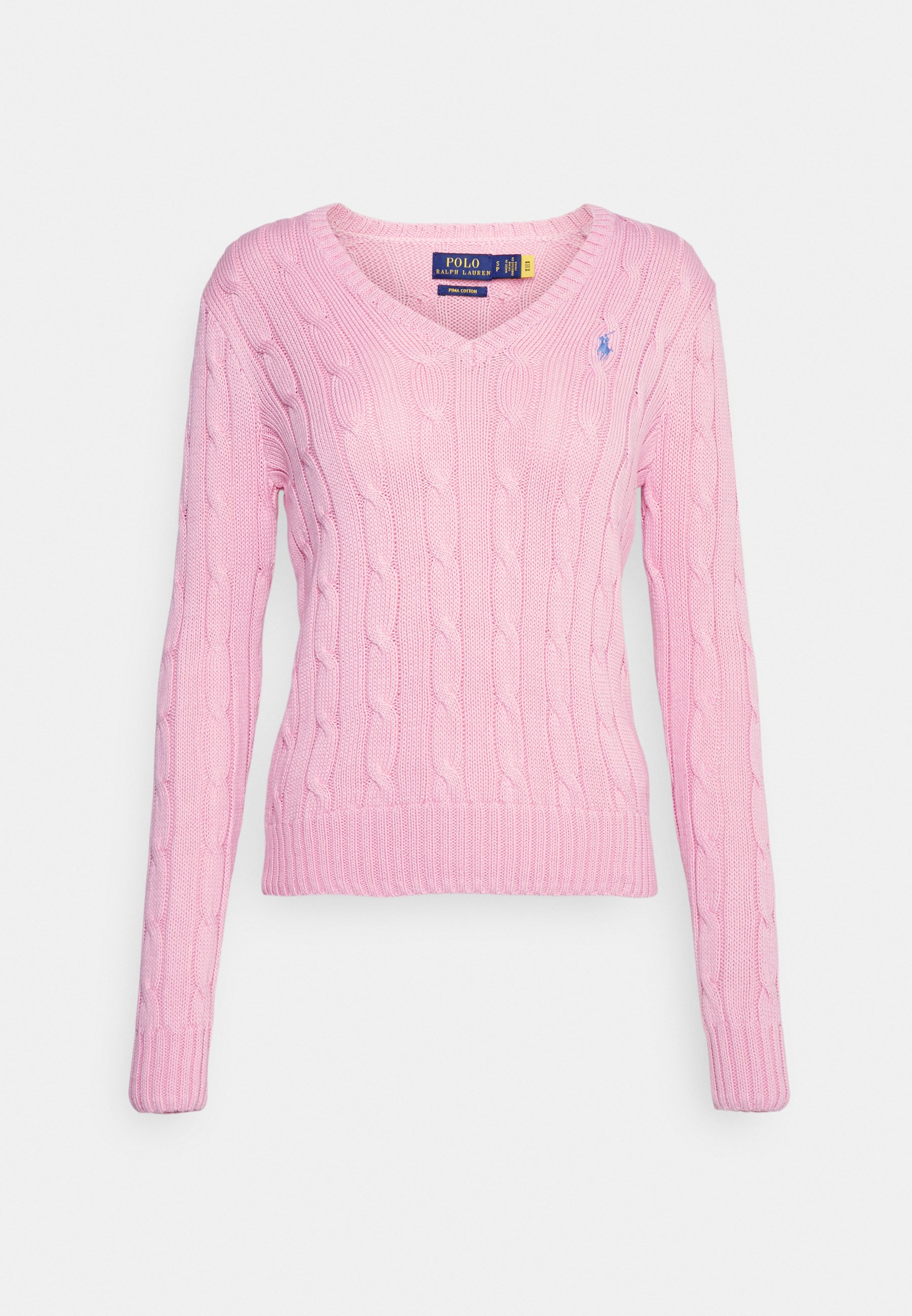 ralph lauren pink v neck sweater