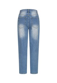 Cloud 5ive HIGH-WAIST DESTROYED - Široke kavbojke - blue denim
