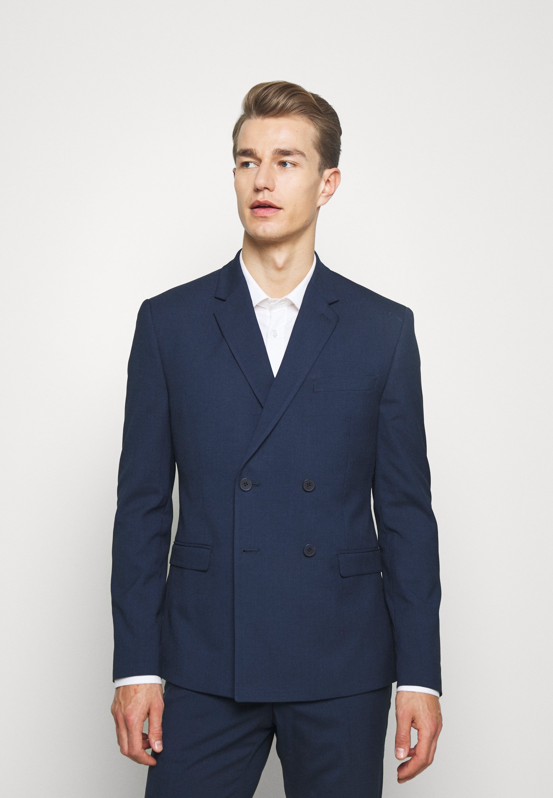 Isaac Dewhirst CHECK SUIT DOUBLE BREASTED Dress dark Isaac Dewhirst CHECK SUIT DOUBLE BREASTED - Dress - dark blue