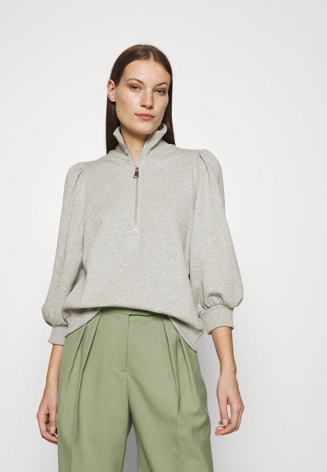 NANKITAGZ ZIPPER - Sweater - light grey melange