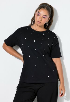 Studio Untold, BAROQUE PEARL BEADED SHORT SLEEVE TEE - T-shirt print - black