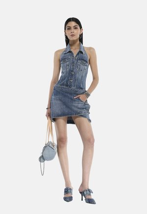 Denim dress - middle blue