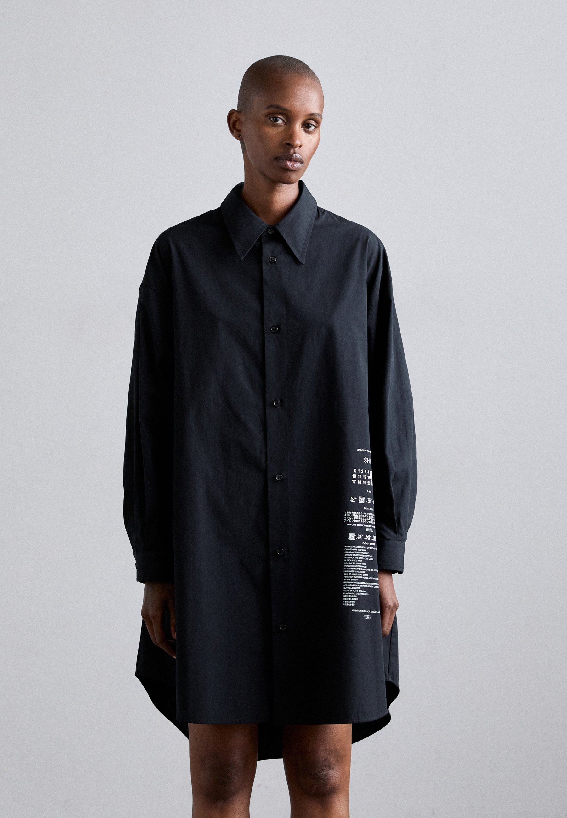 MM6 Maison Margiela DRESS - Shirt dress - washed black/black