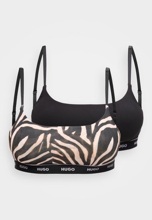 TWIN BRALETTE DESIGN 2 PACK - Biustjė - black/multi-coloured