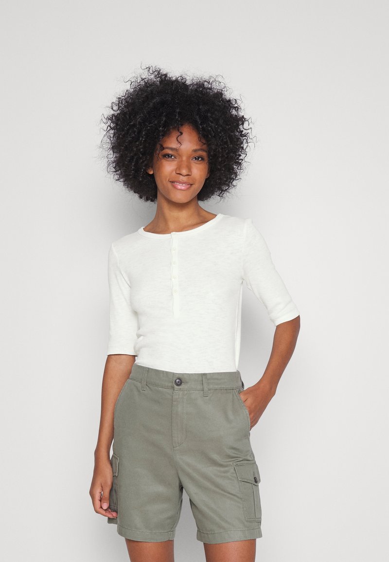 deep v henley slim ls wmn, grijs (Lt Chalk D24656-5268-1284