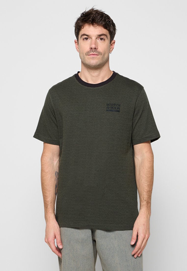 Scotch & Soda T-shirt basic groen
