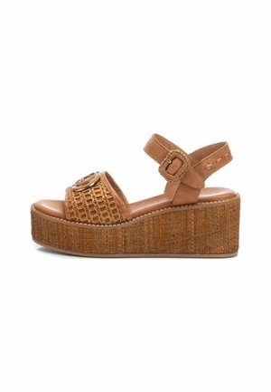 Sandalias de tacón - camel