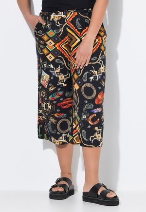 WIDE WESTERN PATTERN - Shorts - black