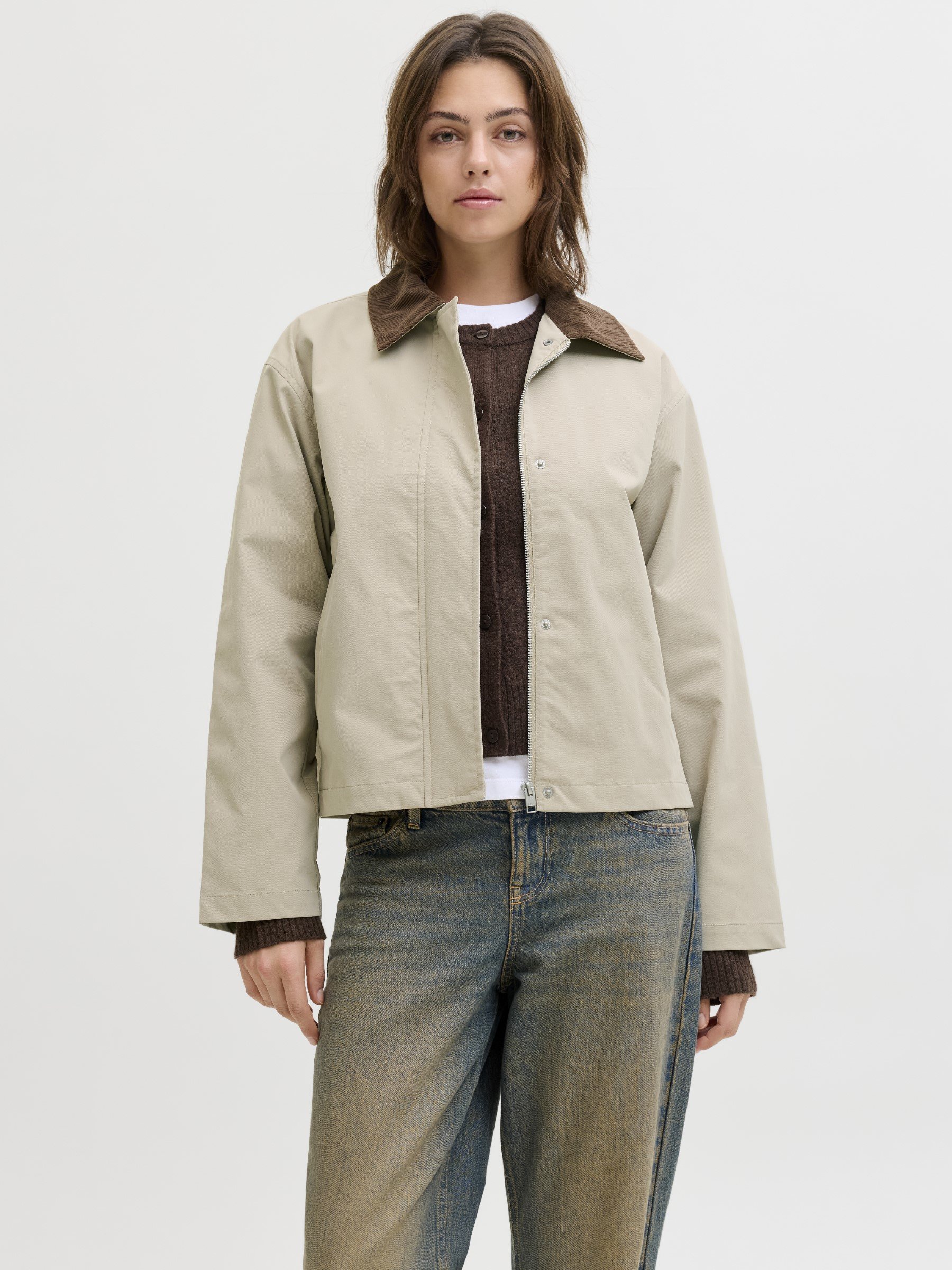 JJXX JXWILMA WORKER JACKET - Light jacket - crockery/beige