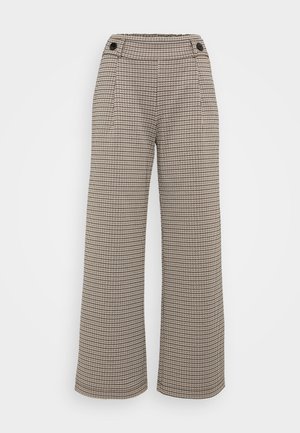 JDYGEGGO MIA LONG CHECK - Broek - cloud dancer/driftwood