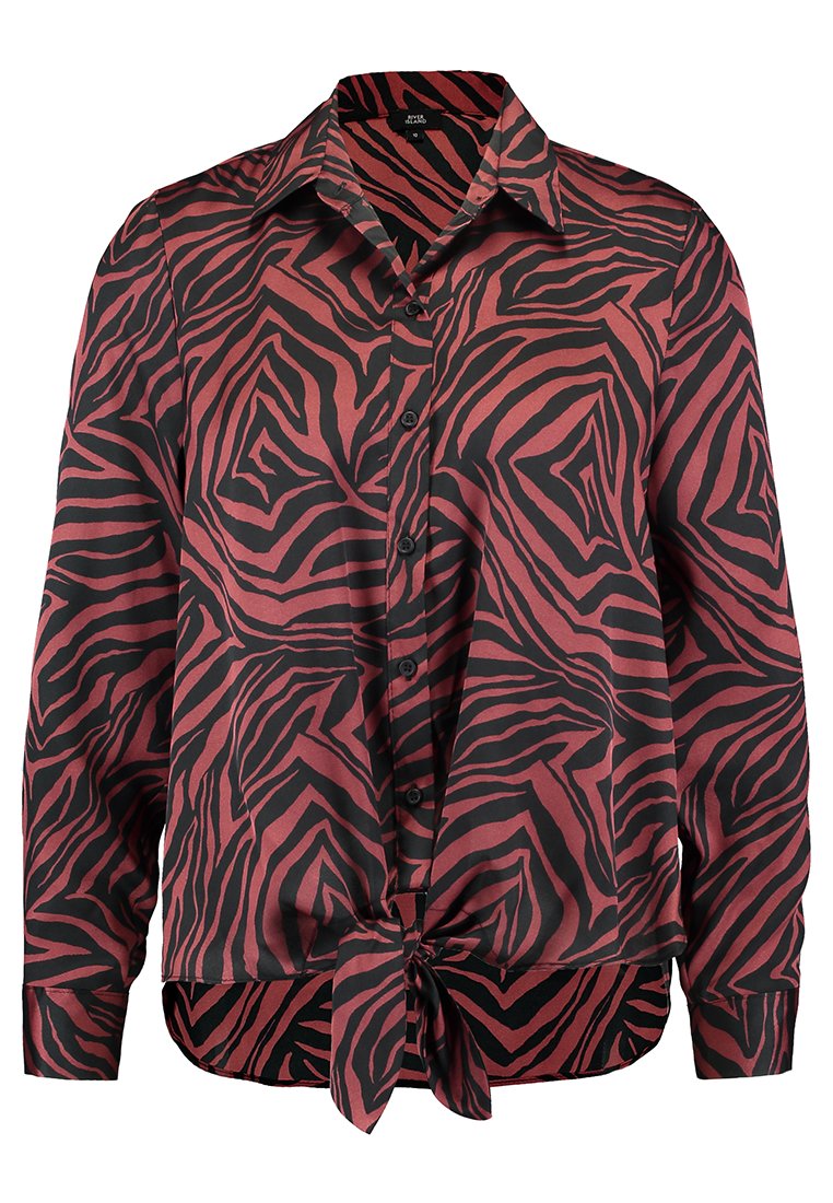 River Island Overhemdblouse bruin