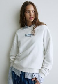 PULL&BEAR GRAPHIC LABEL - Felpa - white