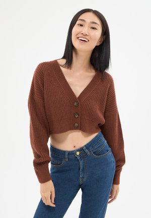 Terranova AMPIO CROP INGLESE - Cardigan - marrone