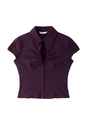 Stradivarius, CUT-OUT SHORT SLEEVE SHIRT - Blouse - purple