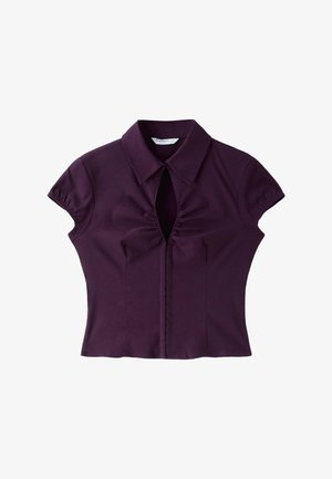 Stradivarius, CUT-OUT SHORT SLEEVE SHIRT - Blouse - purple