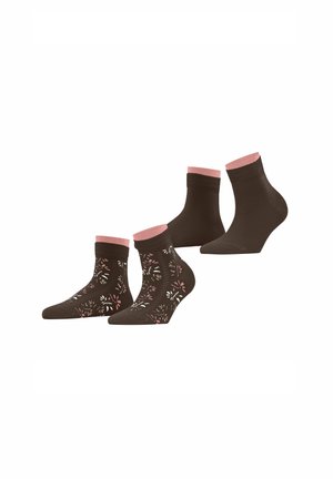 Esprit SOFT BLOOMS 2-PACK KURZSOCKEN - Socken - chocolate