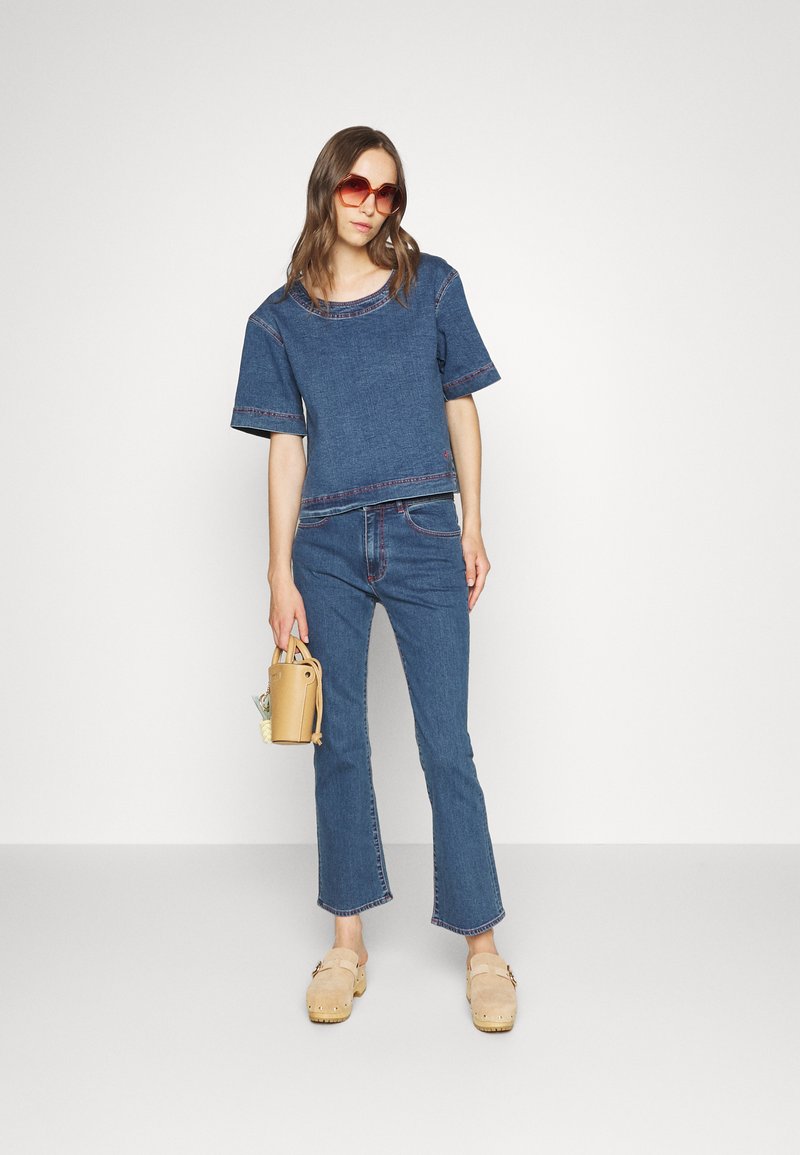 Damen Kleider | See by Chloé T-Shirt basic truly navy/blau - SQ80854 Damen Kleider | See by Chloé T-Shirt basic truly navy/blau - SQ80854