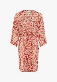 Selezionato, red chalk leaf print