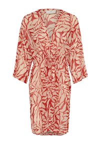 SEA KIMONO - Paplūdimio reikmuo - red chalk leaf print