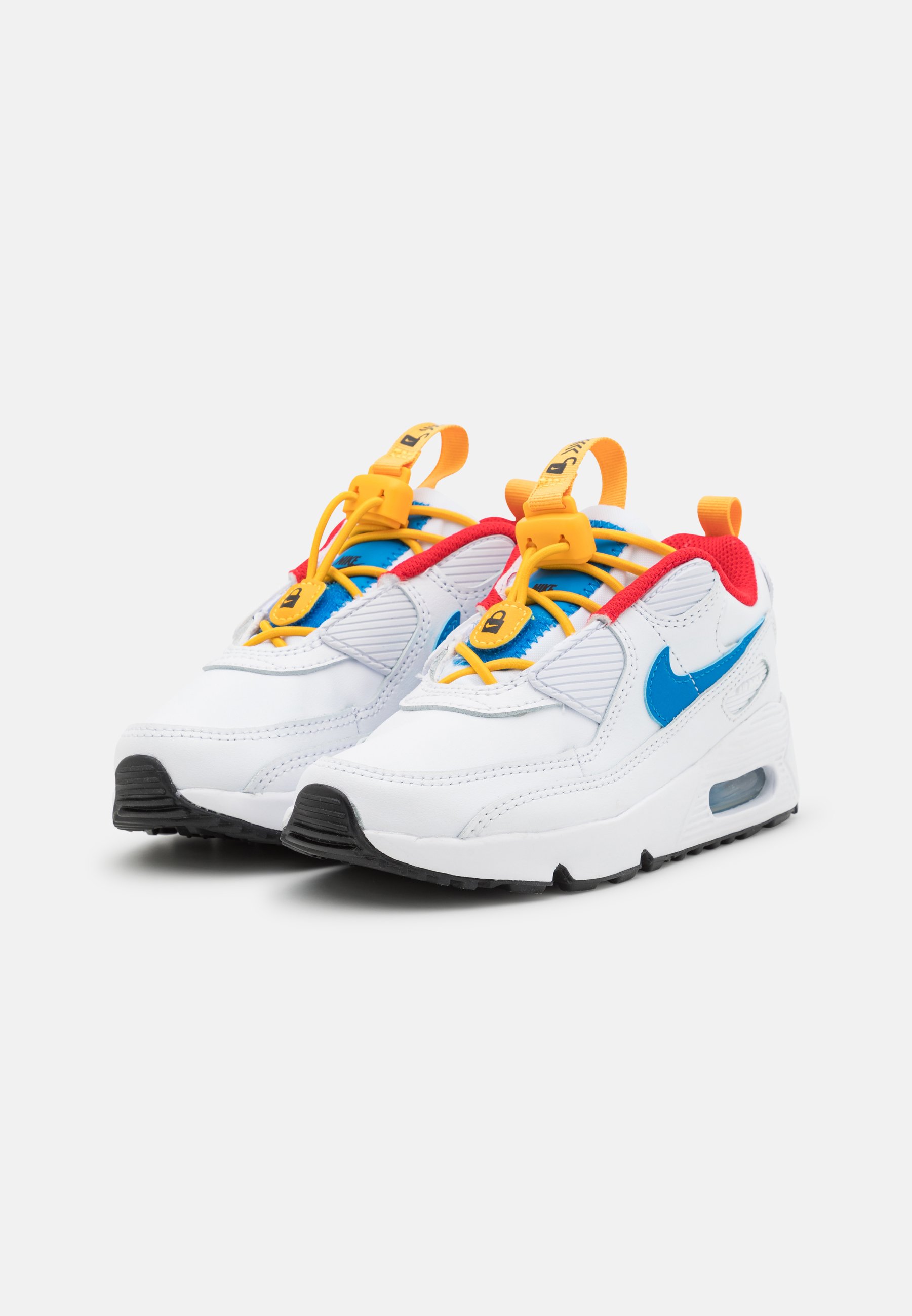 Nike Sportswear AIR MAX 90 TOGGLE UNISEX - Zapatillas - white/photo blue/ university gold/university red/blanco - Zalando.es