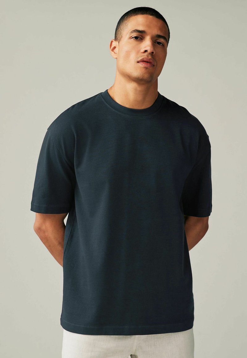 Next HEAVYWEIGHT 3 PACK - Basic póló - navy blue pink ecru