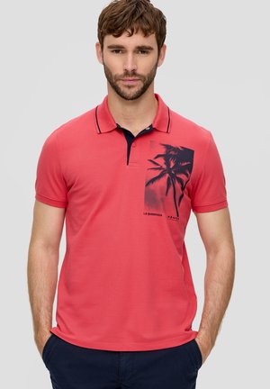 s.Oliver FRONTPRINT - Poloshirt - himbeere