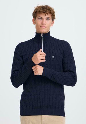 CALL HALF ZIP - Strickpullover - sky captain