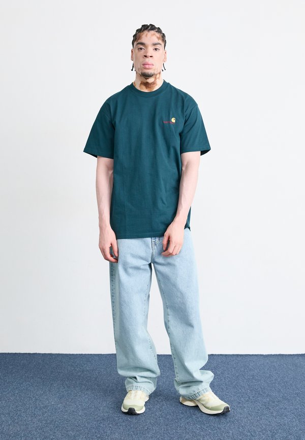 AMERICAN SCRIPT - Basic T-shirt - deep lagoon3